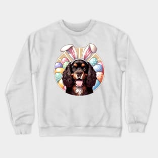 Boykin Spaniel with Bunny Ears Celebrates Easter Fun Crewneck Sweatshirt